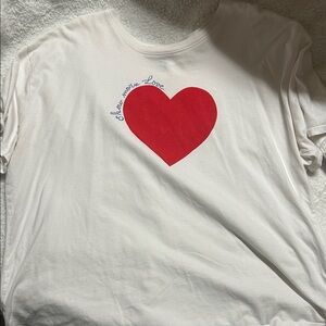 Universal Thread White Tee with Red Heart